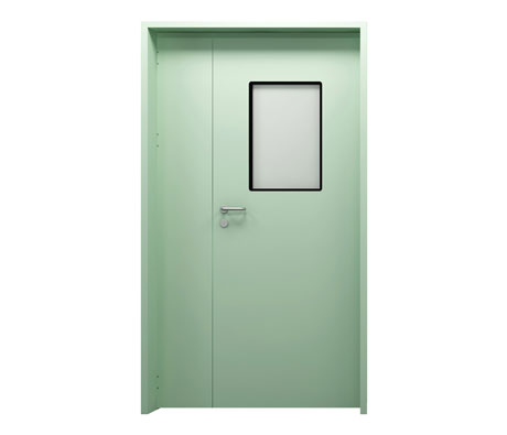 light green gmp clean room door